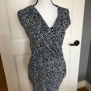 Black and white midi dress